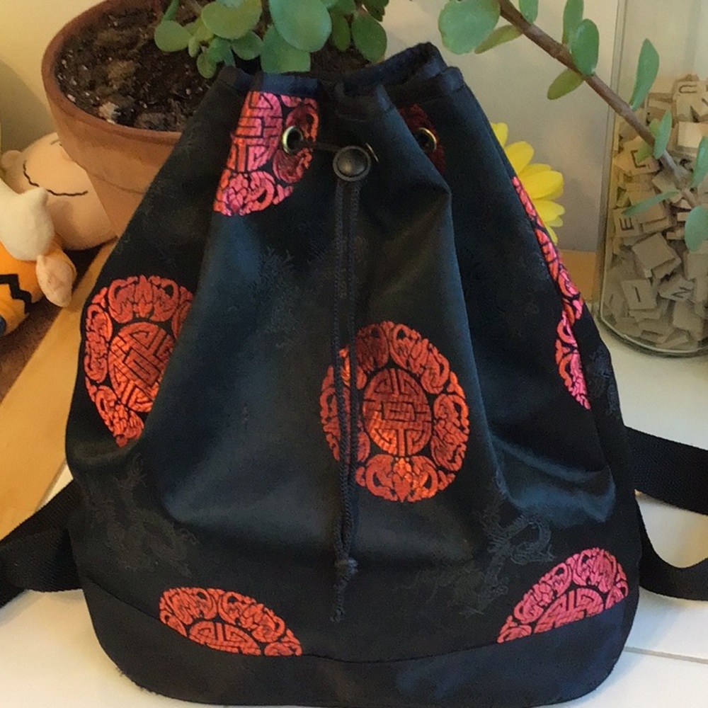 Oriental-Themed Drawstring Backpack (#5) - Picture 2 of 7